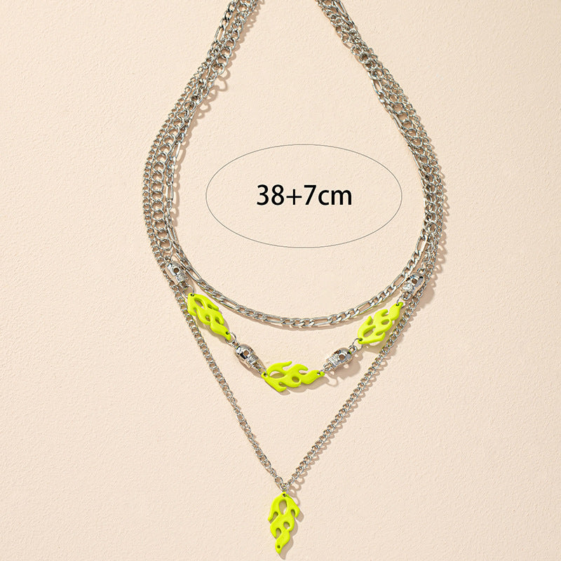 Fiery Three-Layer Necklaces and Custom Chains in Europe and America