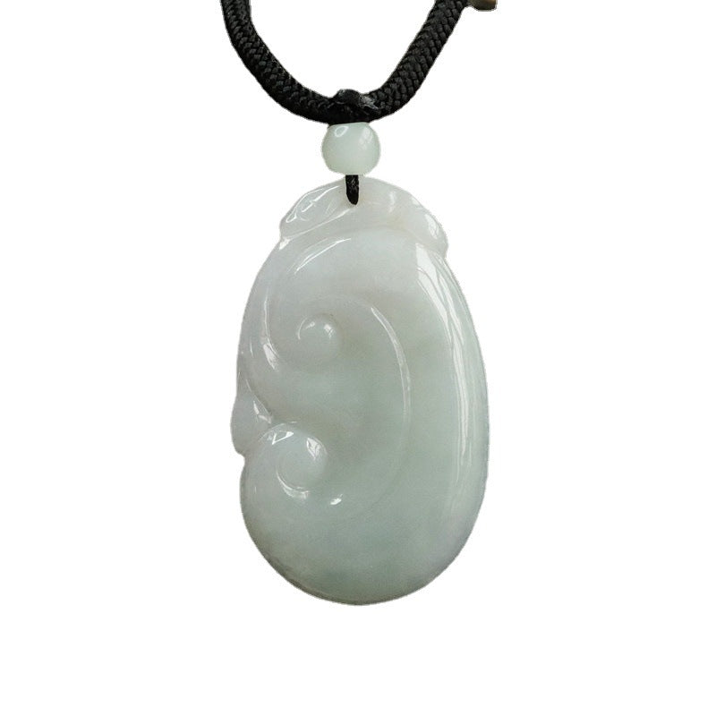 Fortune's Favor Sterling Silver Jade Pendant