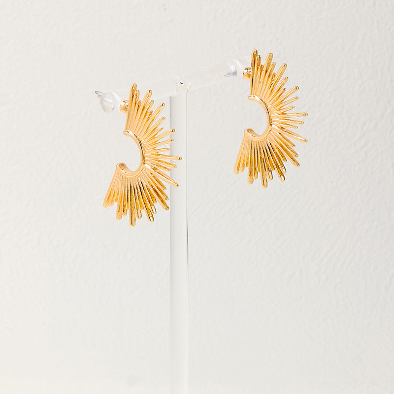 Sunlit Metal Earrings - Vienna Verve Collection