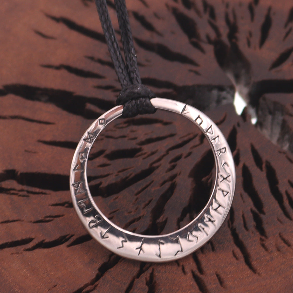 Nordic Viking Rune Stainless Steel Necklace for Men from Planderful Collection