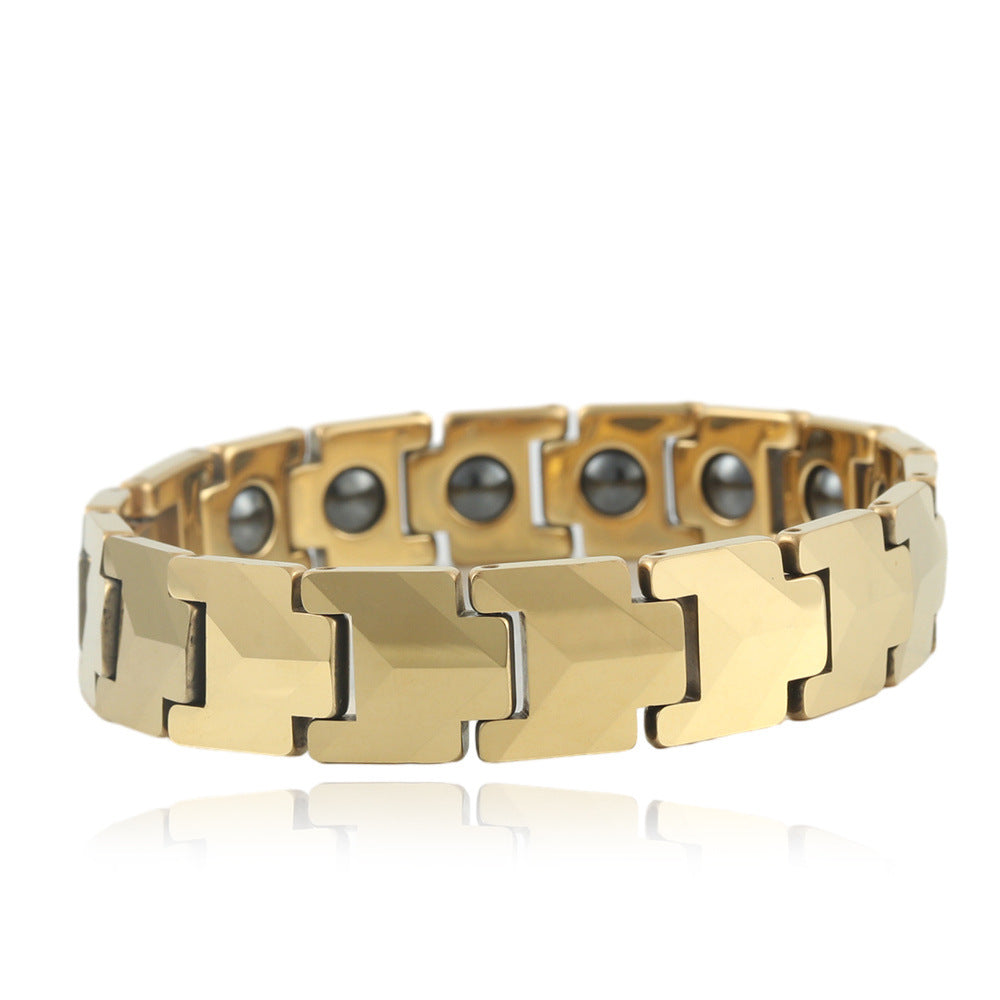 Personalized Punk-Inspired Tungsten Steel Bracelet for Unisex Fashion Enthusiasts