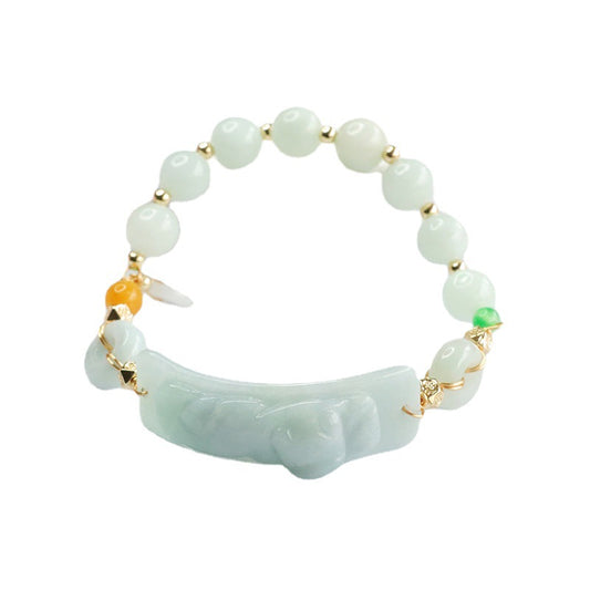 Fortune's Favor Sterling Silver Jade Bracelet