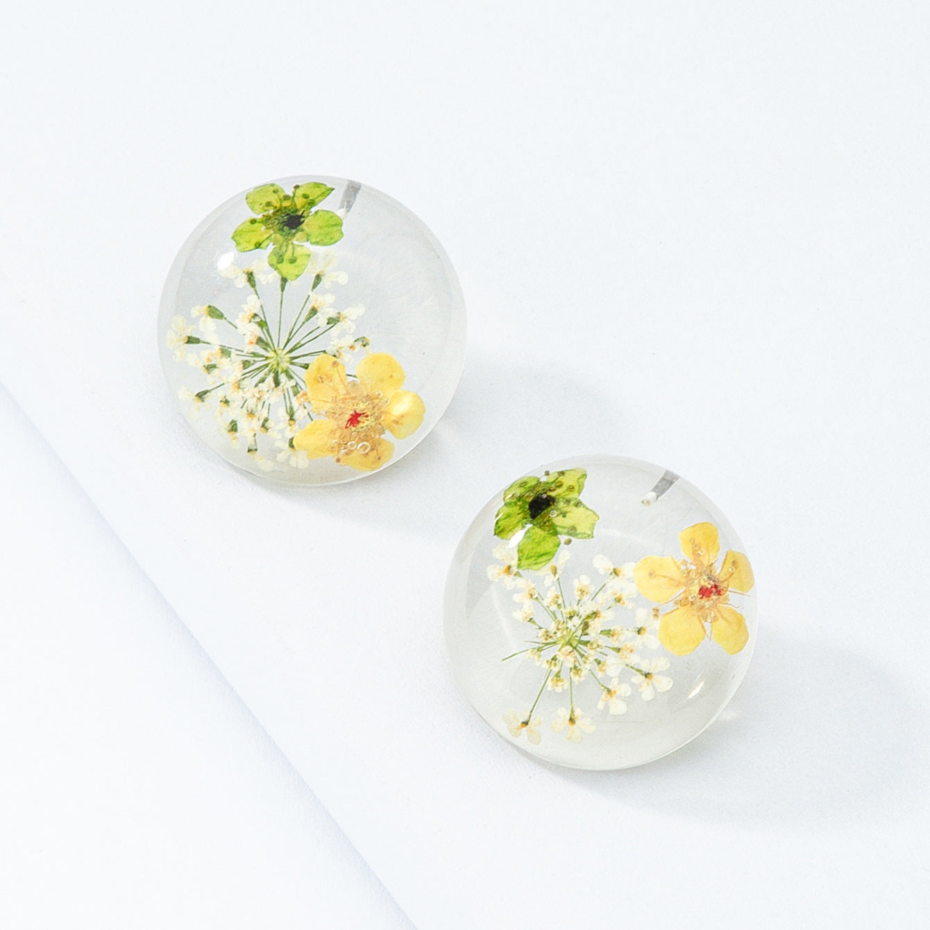 Wholesale Vienna Verve Flower Resin Earrings - Stylish Cross-border Jewelry