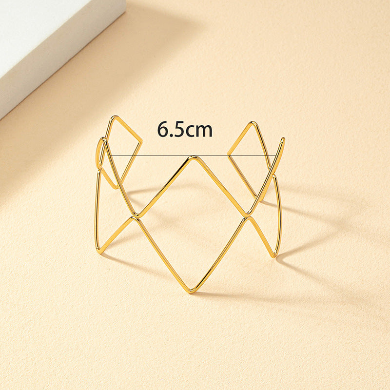 Geometric Charm Metal Bracelet - Vienna Verve Collection