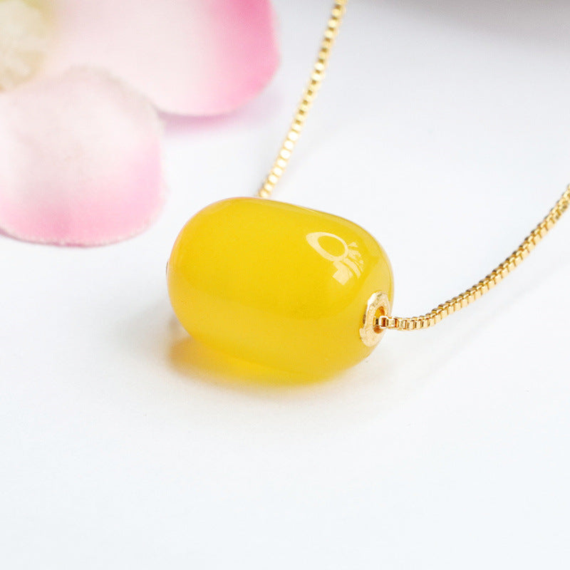 Sunshine Chalcedony Bead Pendant