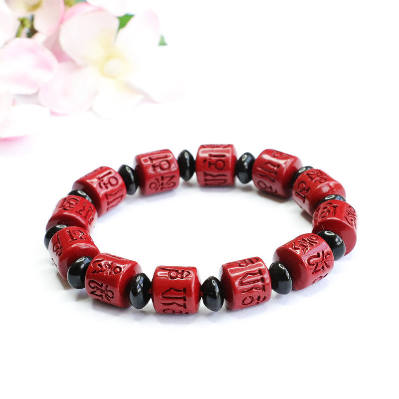 Purple Sand Cinnabar Sterling Silver Bracelet