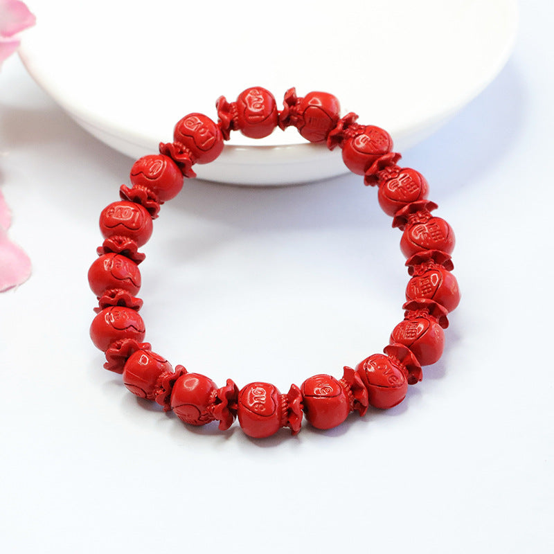 Red Cinnabar Stone Lucky Bracelet