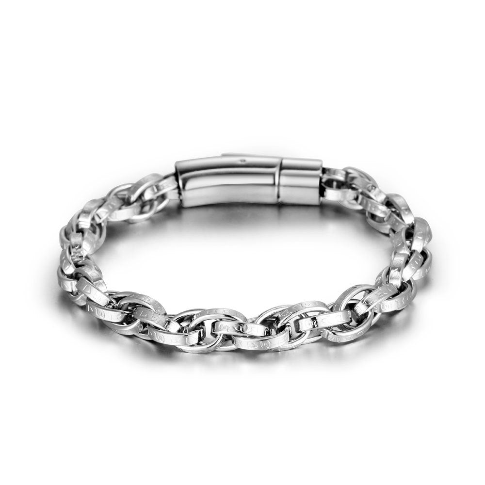 Handcrafted Retro Titanium Steel Men's Braided Bracelet - Distinctive Style Jewelry