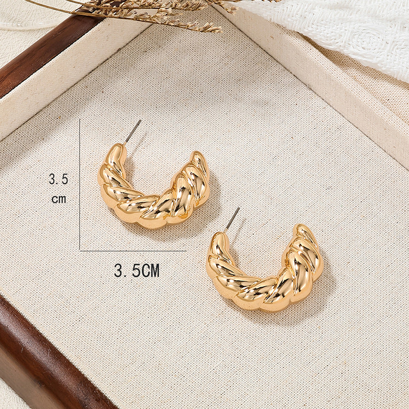 Chic Circular Threaded Earrings Set for Women - Vienna Verve Collection