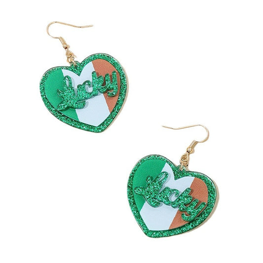 Vibrant Custom Design Earrings with Saint Patrick's Day Charm