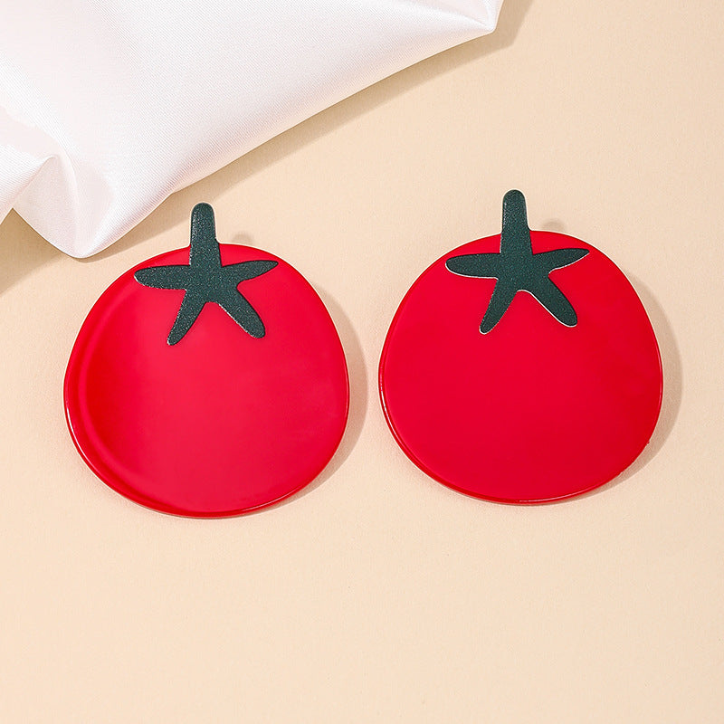 Sweet Tomato Summer Earrings with a Twist