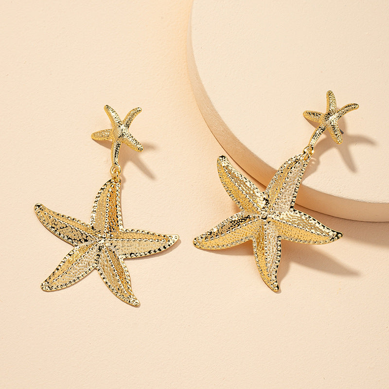 Retro Starfish Statement Earrings - Vienna Verve Collection