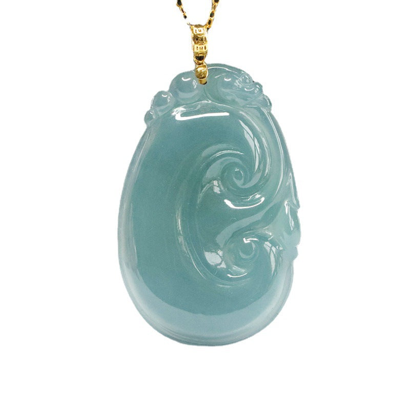 Fortune's Favor Sterling Silver Jade Ruyi Necklace