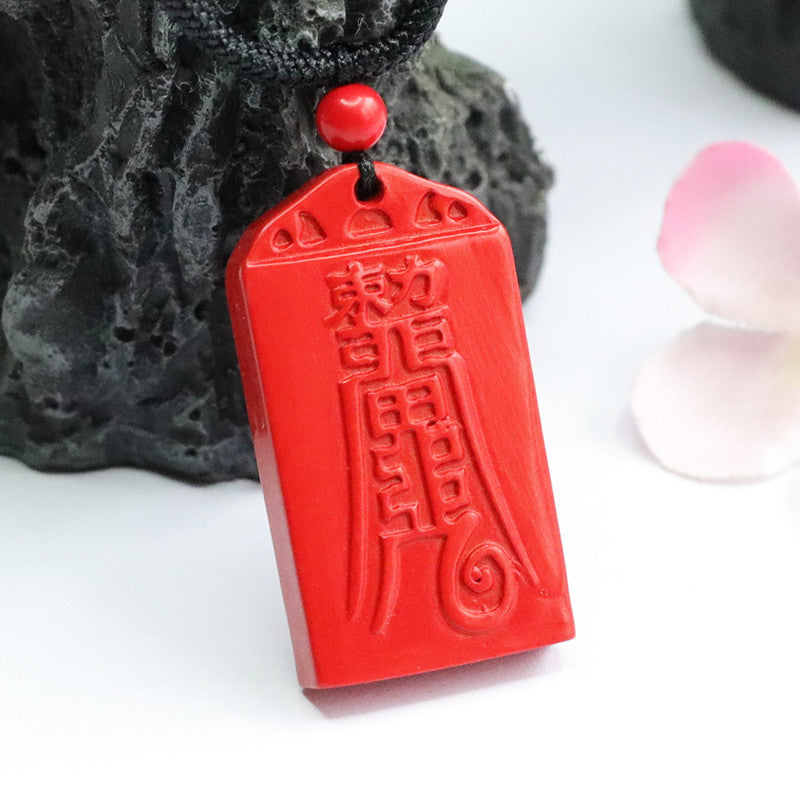 Red Sand Cinnabar Secure Talisman Pendant