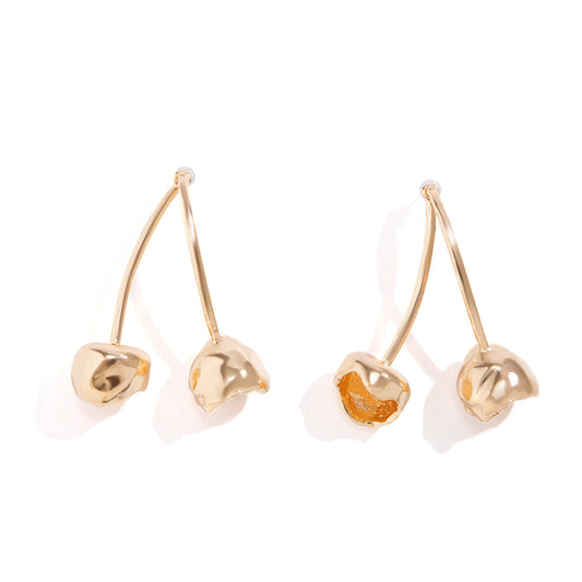 Alloy Cherry Flower Sweet Dopamine Earrings from Europe and The United States