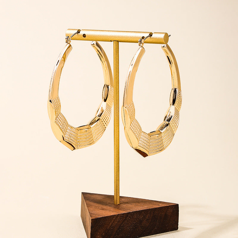 Exaggerated Geometry Circle Earrings - Vienna Verve Collection