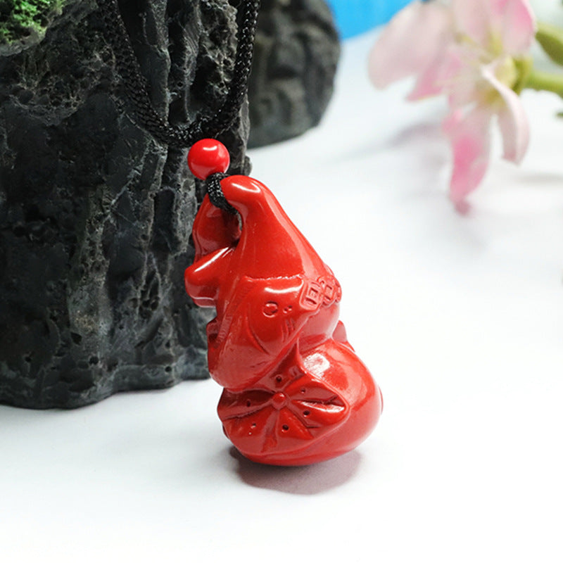 Vermilion Sand Gourd Pendant Red Sand Lotus Leaf Fish Retro Pendant