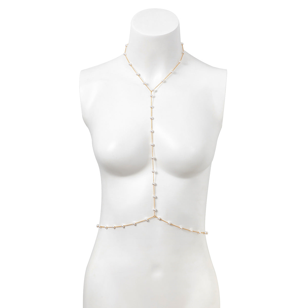 European and American Jewelry Collection: Vienna Verve Necklace and Body Chain with Imitation Pearl Waist Chain