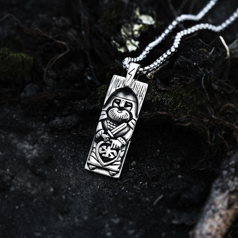 Vintage Viking Odin Pendant for Men - Titanium Steel Jewelry Inspired by European and American Mythology