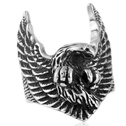 Titanium Steel Eagle Ring for Men – Retro Trendy Personalized Accessory in European and American Style