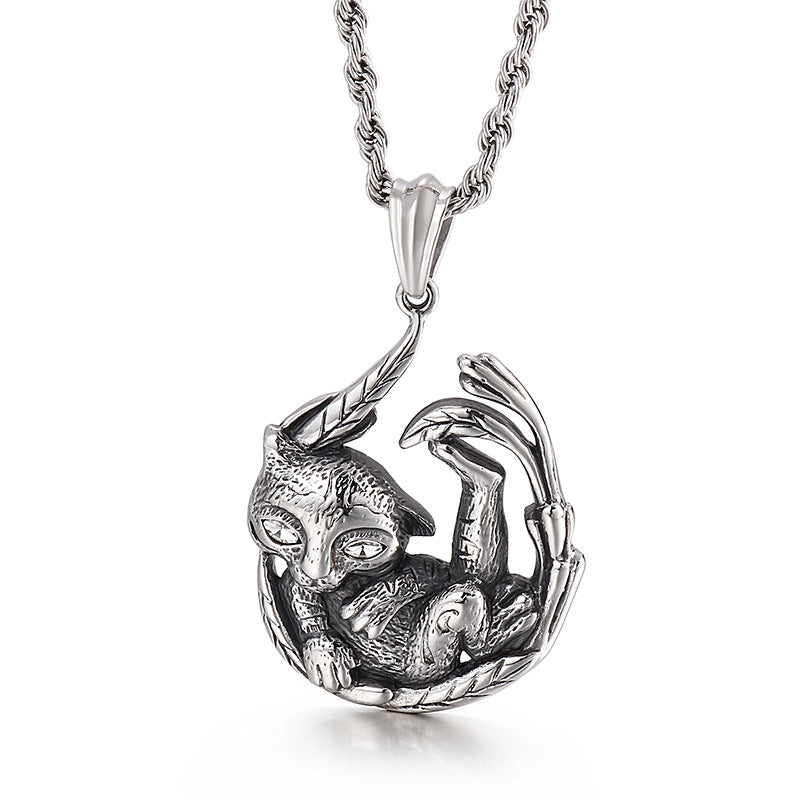 Fantasy Tiger Titanium Steel Men's Pendant - Domineering European Style