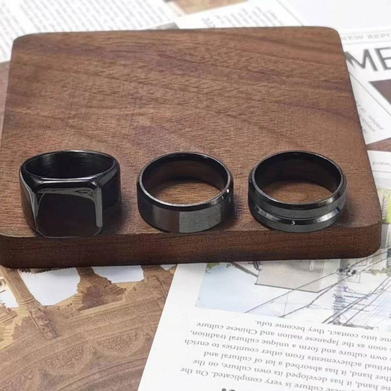 Titanium Steel Men's Outdoor Ring - European and American Style