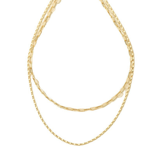 Elegant Layered Clavicle Chain Necklace Set with Cold Style Vibes