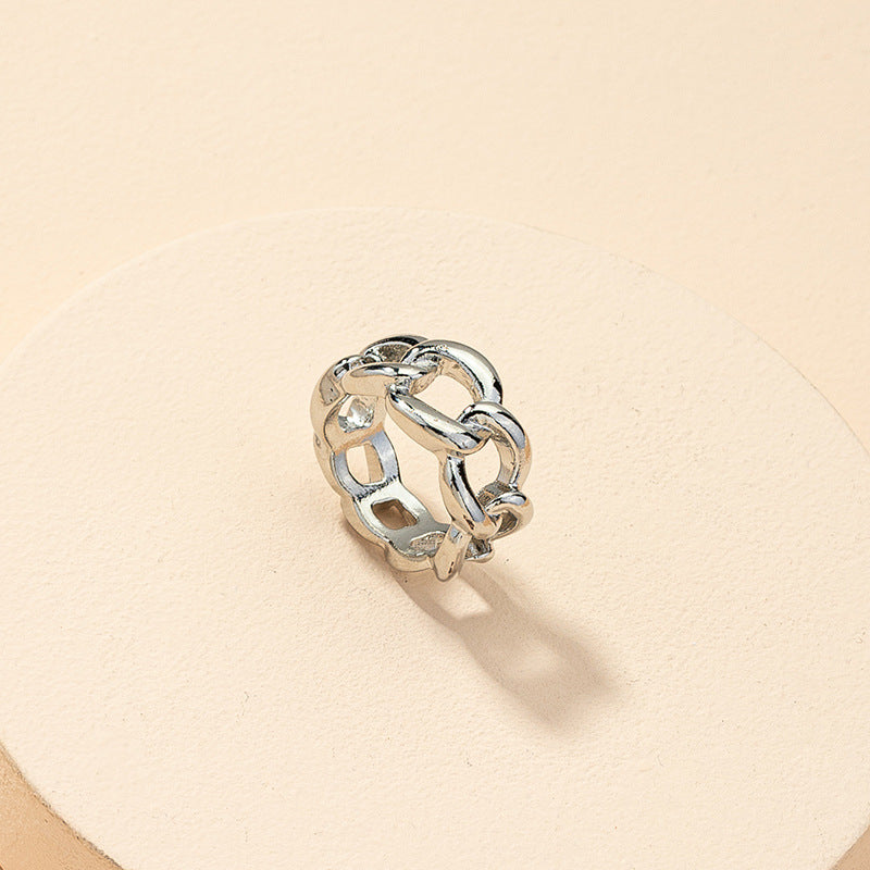 European Chic Chain Buckle Ring - Vienna Verve Collection