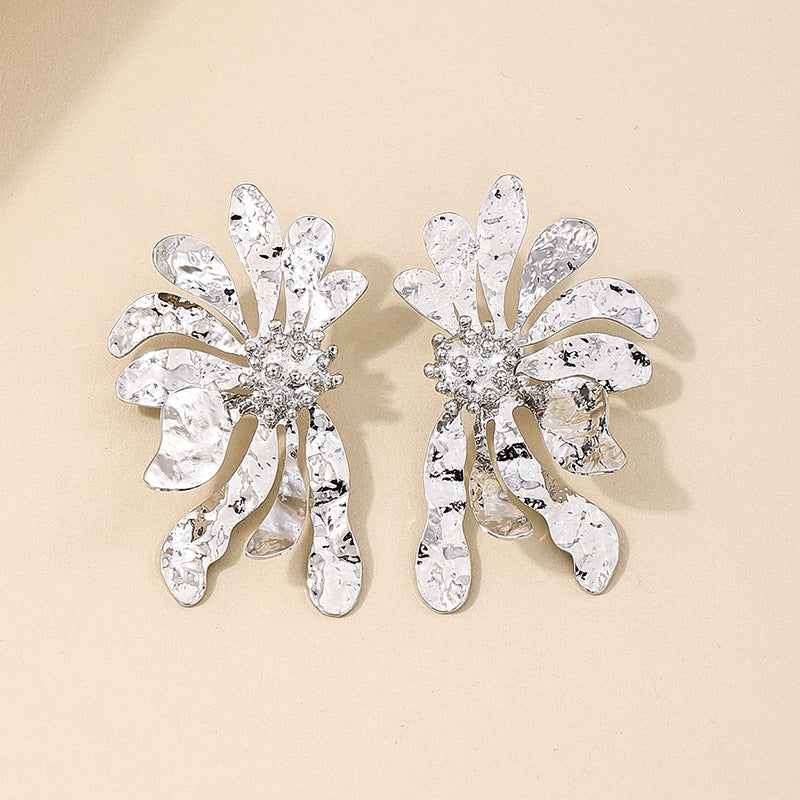 Ice Blossom Exaggerated Earrings - Vienna Verve Collection