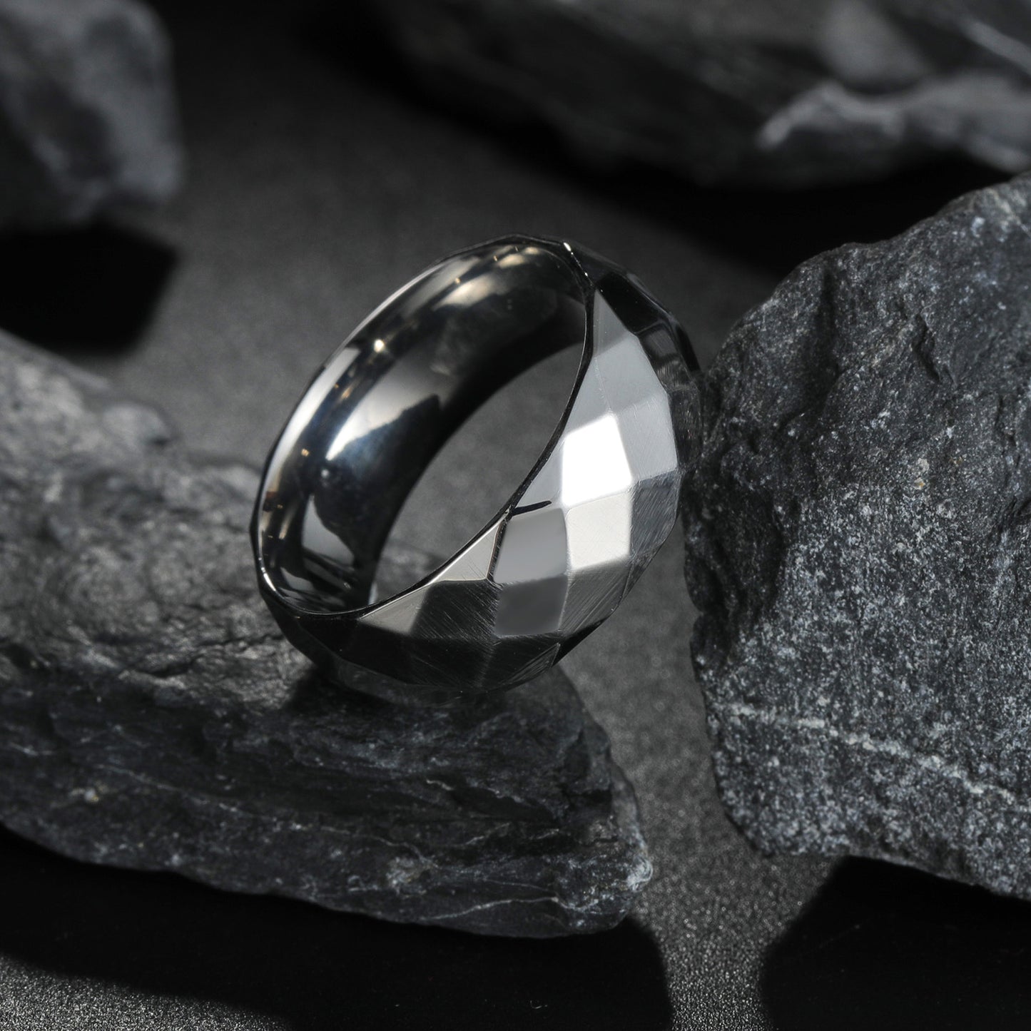 Geometric Stainless Steel Men's Ring by Planderful - Everyday Genie Collection