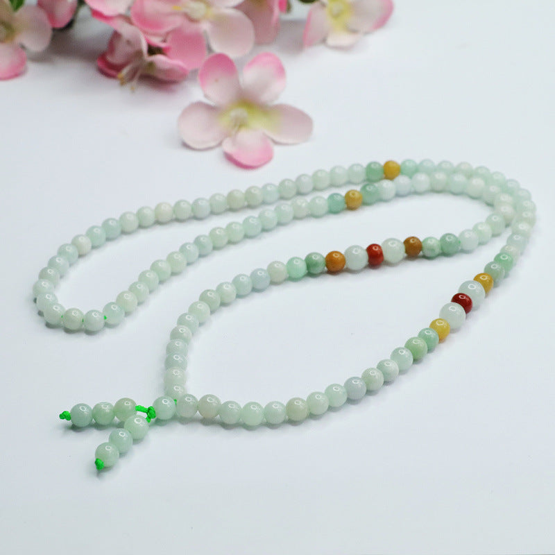 Natural Jade Necklace Buddha Beads A Grade Jade Beads Chain Jewelry