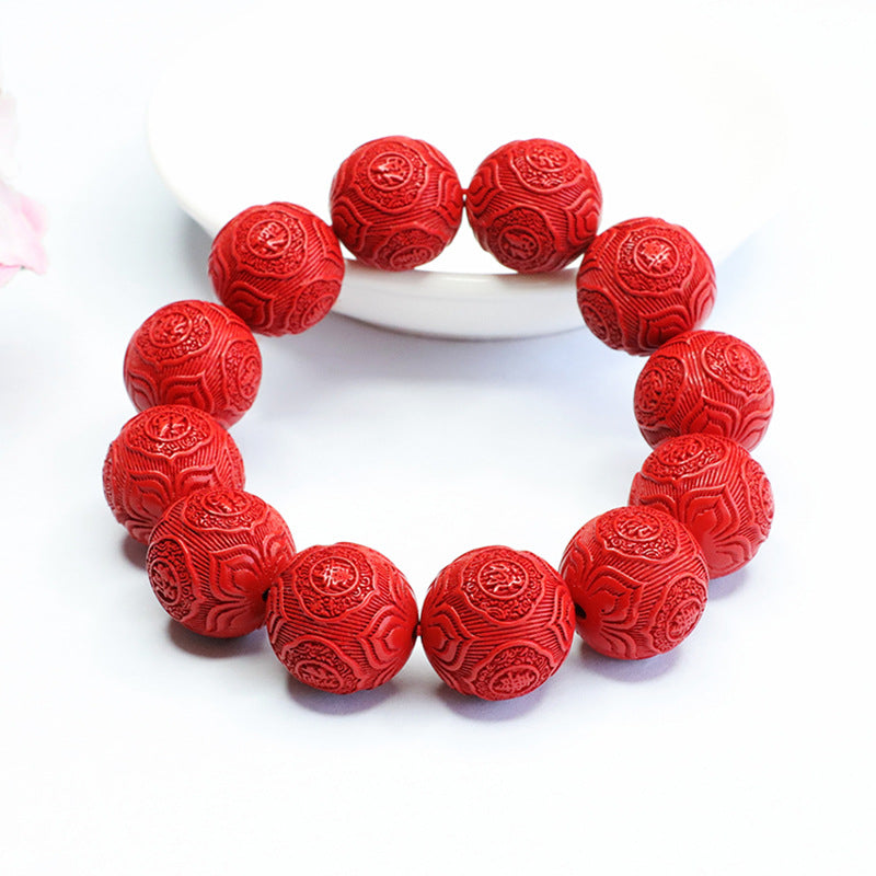 Red Sand Cinnabar Bracelet for Good Luck and Blessings