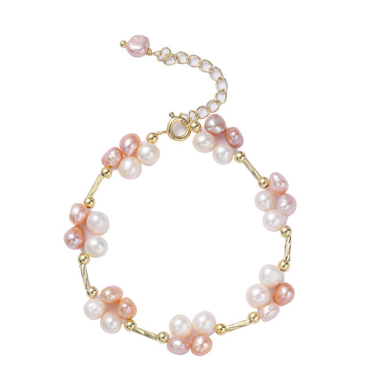 Elegant Freshwater Pearl Sterling Silver Bracelet