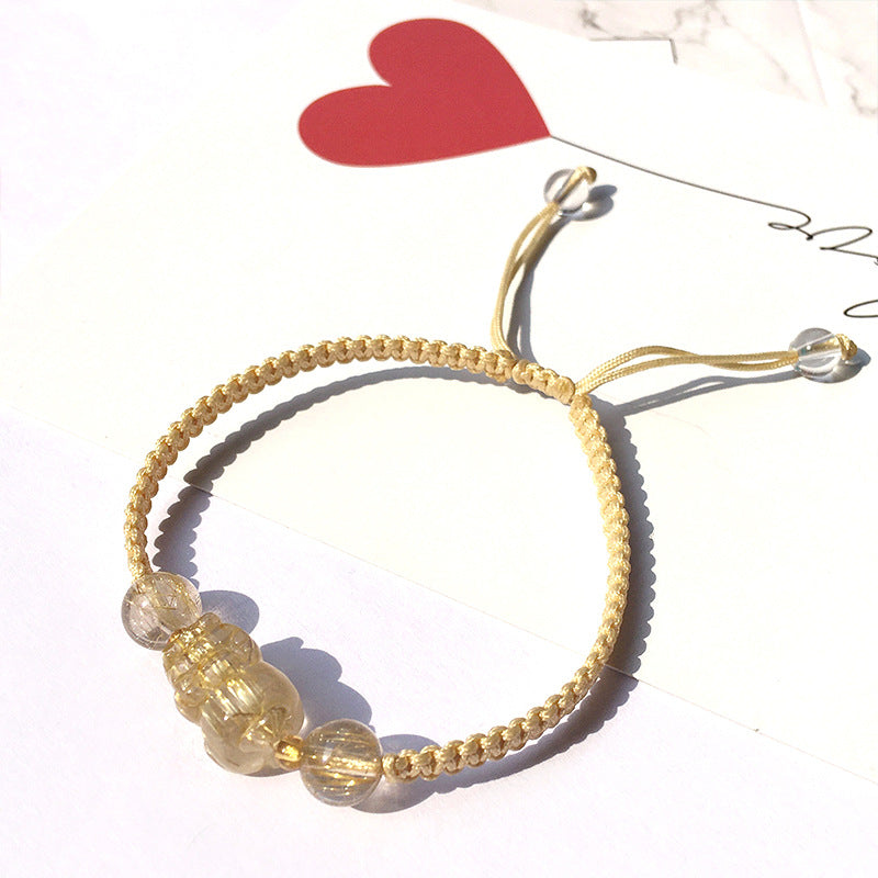 Fortune's Favor Crystal Pixiu Bracelet for Women and Men