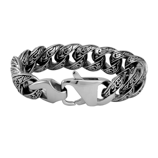 Stylish Titanium Steel Interlocking Bracelet for Men - Cross-Border Fashion Jewelry