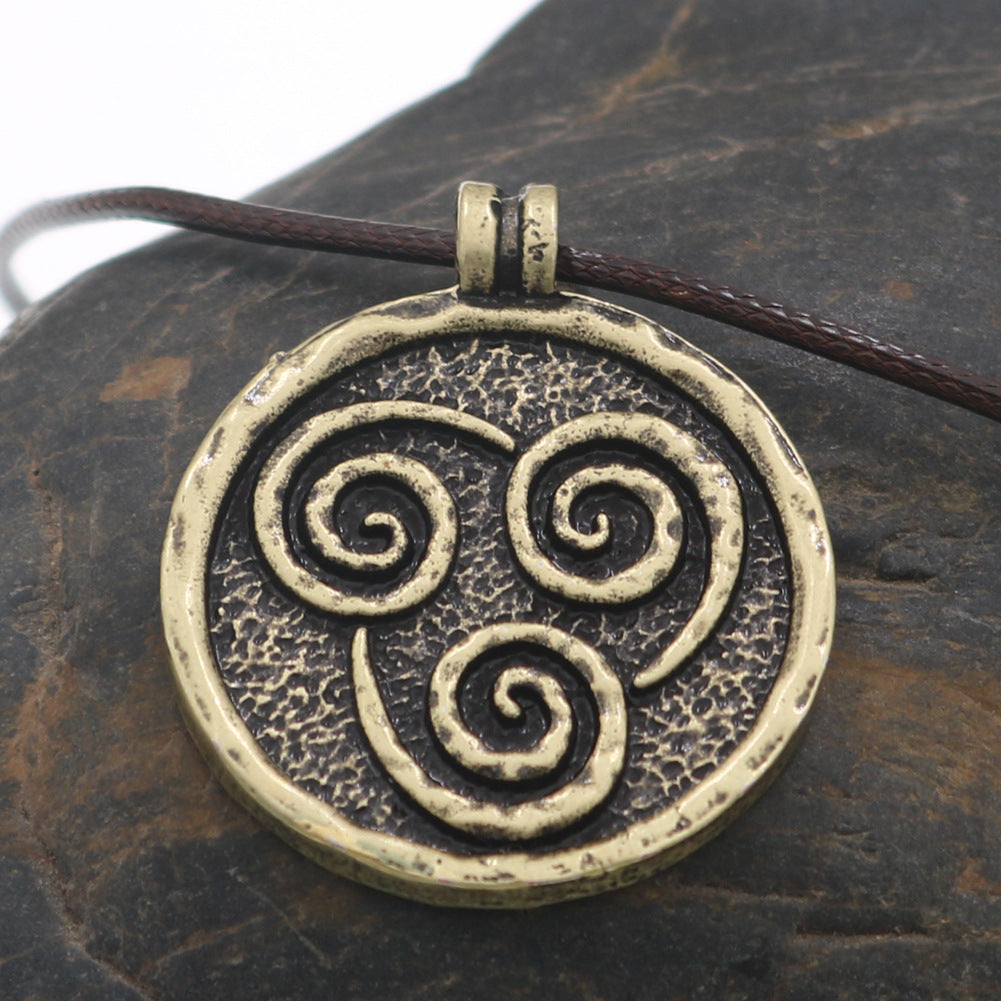 Ancient Mandala Flower Necklace with Zen Yoga Amulet Pendant