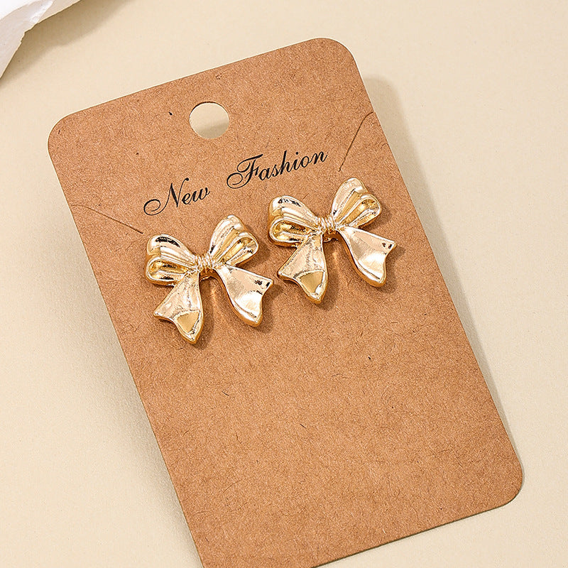 French Chic Bow Earrings for Stylish Women on the Go