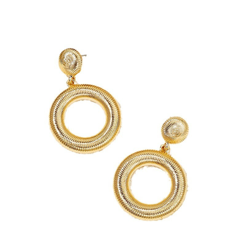 Trendy Circle Earrings by Planderful - Vienna Verve Collection