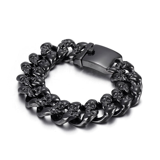 Punk Skull Men's Bracelet - Retro Titanium Steel Jewelry for a Bold Statement