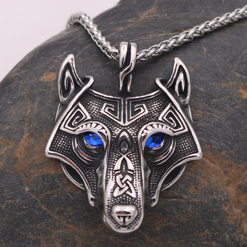 Mystical Viking Wolf Necklace with Celtic Touch