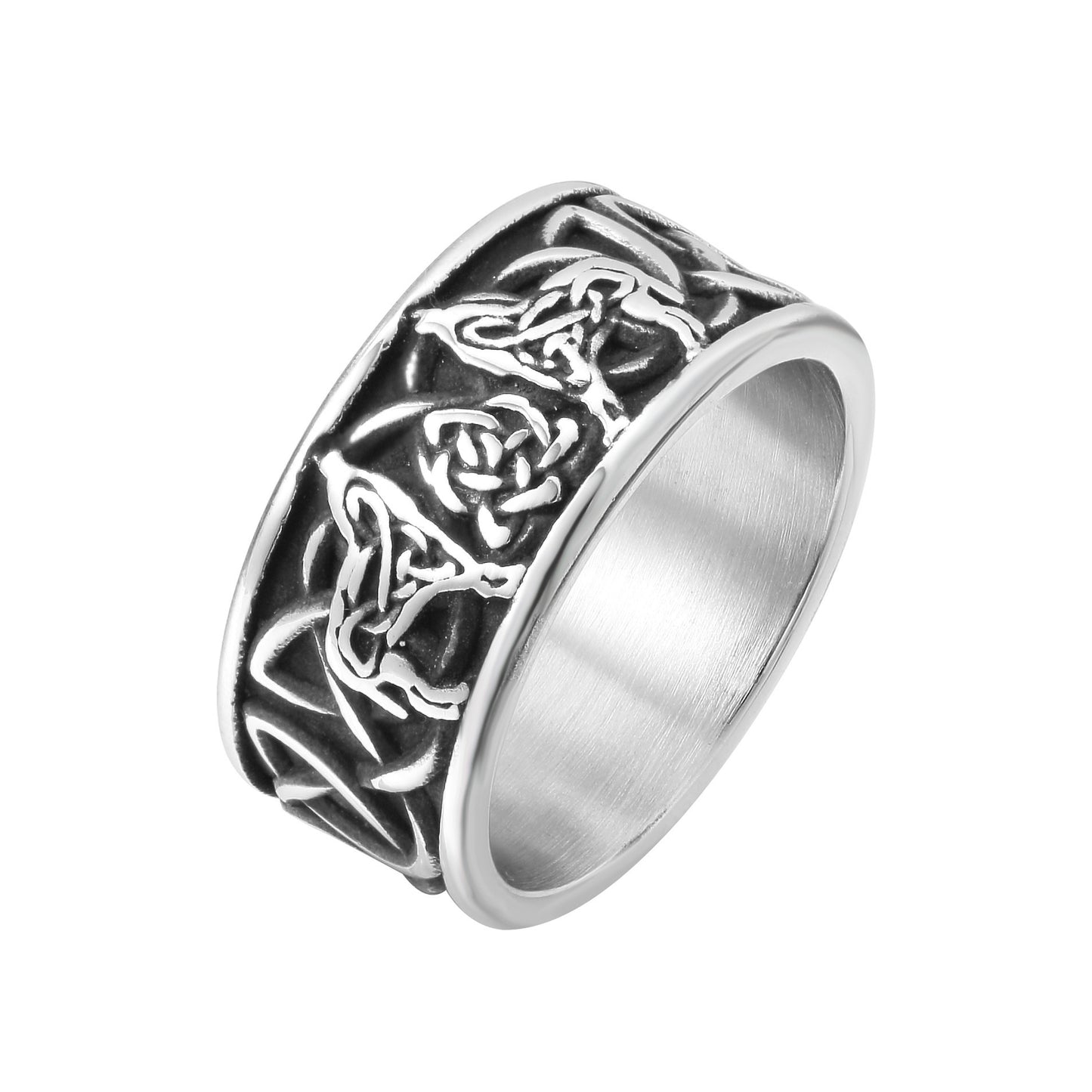 Viking Totem Celtic Pattern Titanium Steel Ring for Men