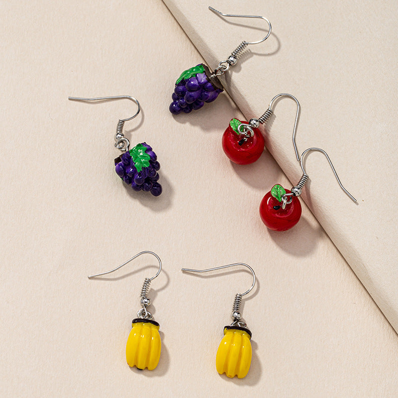 Fruitful Retro Earrings Set with Metal Needles - Vienna Verve - Planderful Collection