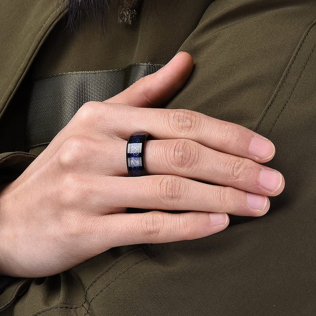 Rotatable Black Titanium Steel Ring for Men - European & American Design
