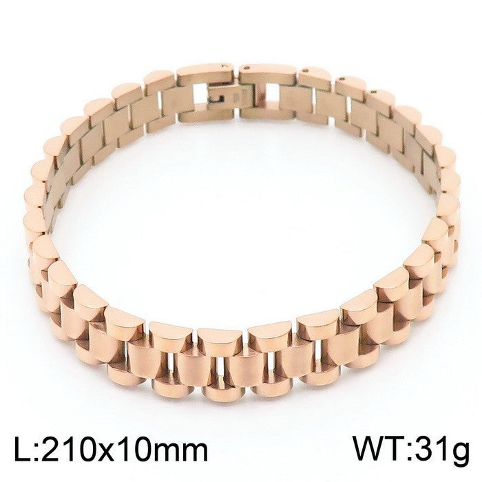 Stylish Customizable Titanium Steel Bracelet for Men - Classic European American Design