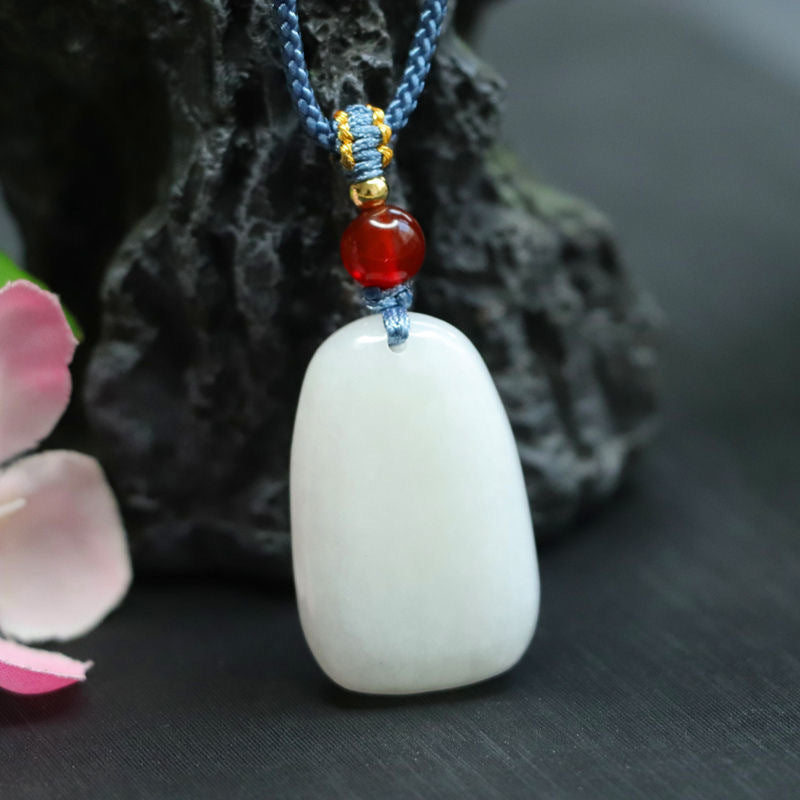 White Jade Fortune Necklace from Planderful Collection