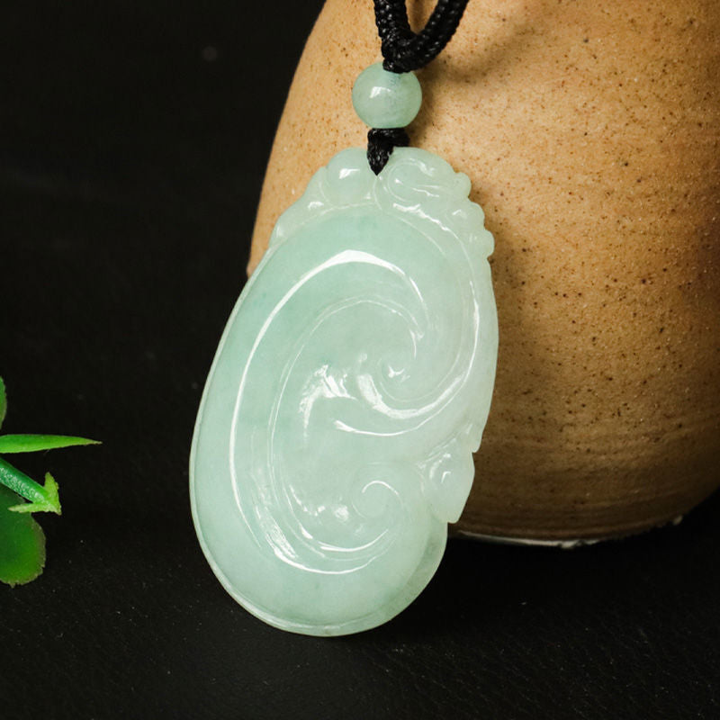 Fortune's Favor Myanmar A-grade Jade Pendant Ruyi Jewelry