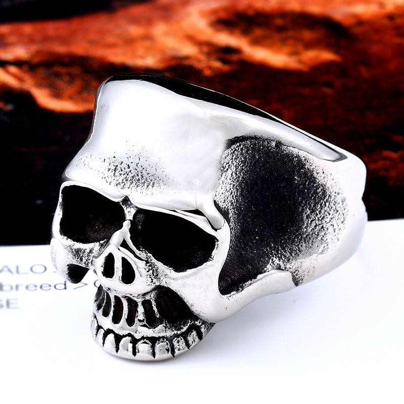 Titanium Steel Men's Skull Ring - Wholesale European & American Jewelry Supply for AliExpress and Amazon