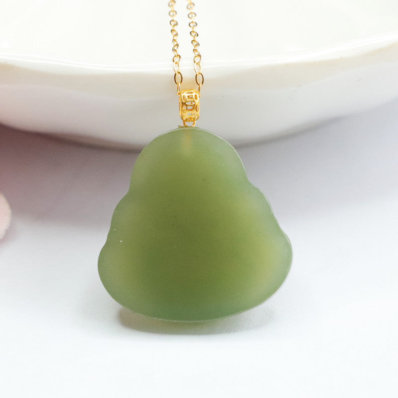 Buddha Blessings Natural Hotan Jade Necklace