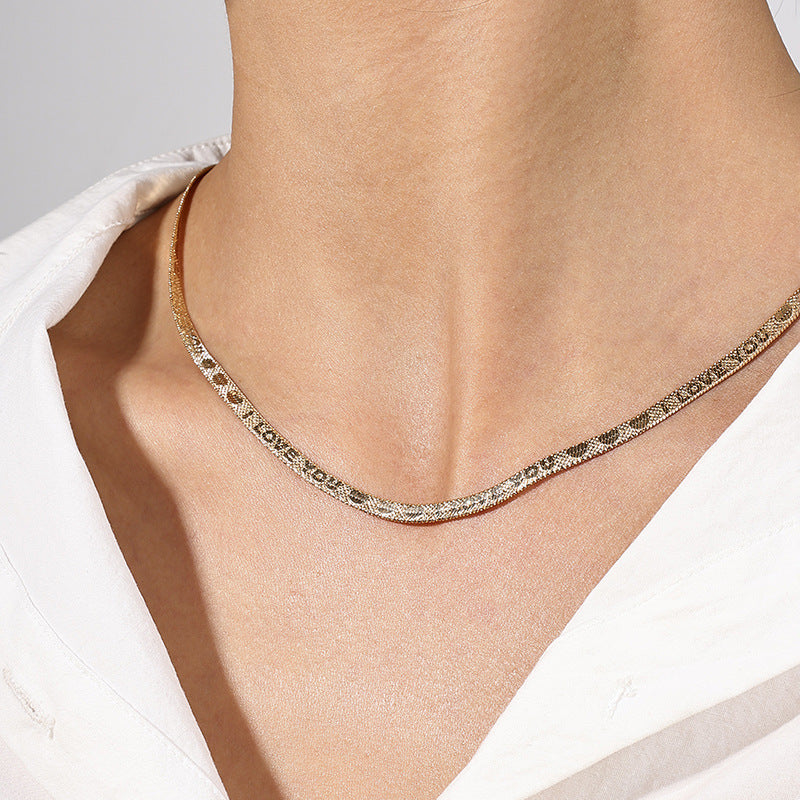 European Elegance Snake Chain Necklace by Planderful - Vienna Verve Collection