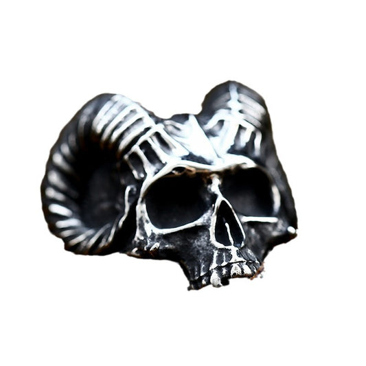 Vintage-Inspired Titanium Steel Skull Claw Ring for Men - European and American Punk Style